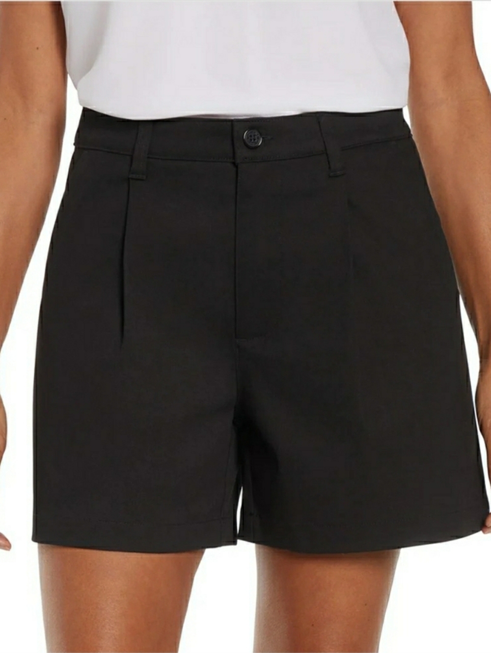 Banana Republic Women's Pleated Front Shorts In Black. Size: 8